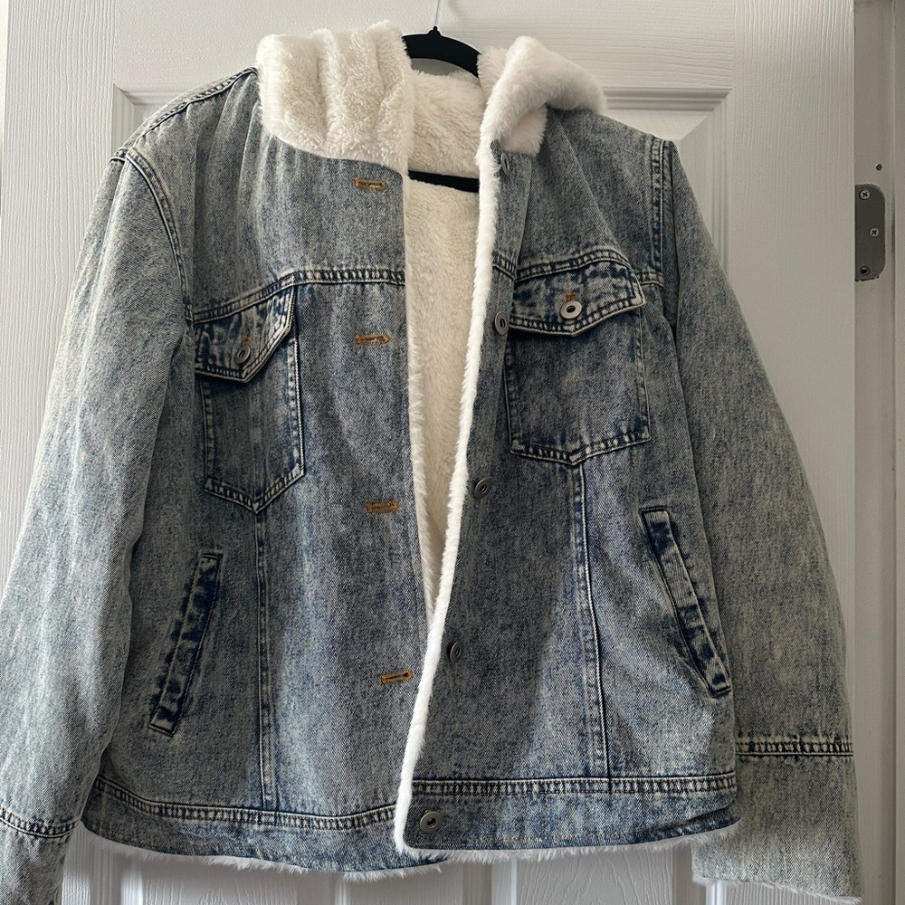 Faux fur Jean jacket